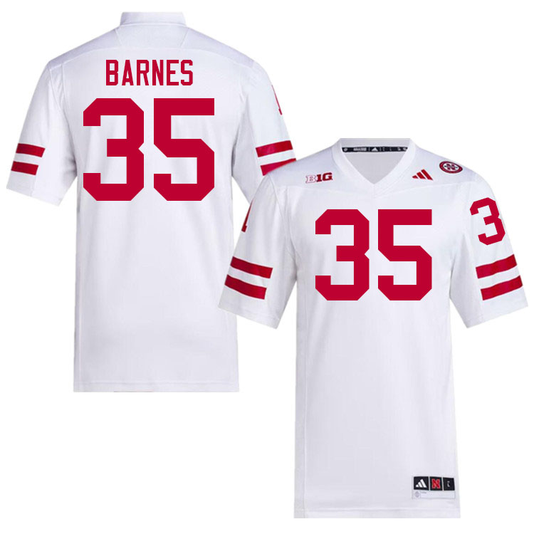 Men #35 D'Andre Barnes Nebraska Cornhuskers College Football Jerseys Stitched Sale-White